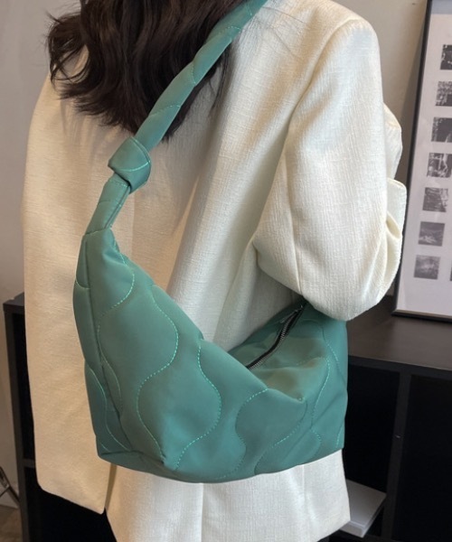Burner(バーナー)の「【OKUOKU 0909】キルティング ショルダーバッグ oku-bag-695067604328-135 U(ショルダーバッグ・レディース・ホワイト/グリーン/ブラック・FREE)」の16枚目の写真