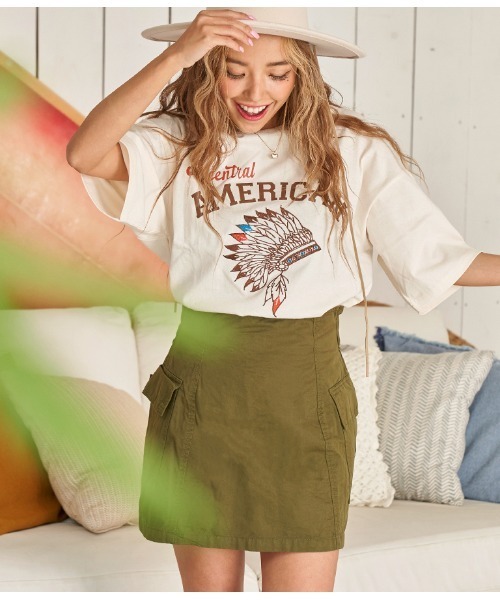 anap mimpi（アナップミンピ）の「ミリタリーカーゴスカパン（スカート・レディース・ブラック/カーキ・M/S）」の14枚目の写真