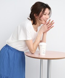 SHOO・LA・RUE | 【接触冷感】とろみ素材で体型カバー 裾タックTシャツ(Tシャツ/カットソー)
