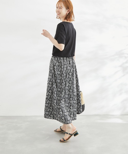 ROPE' PICNIC(ロペピクニック)の「【WEB限定】着丈が選べる/アソート柄ドッキングワンピース(ワンピース・レディース・ブラック系その他3/ブラウン/ブラック系その他/スミクロ・38/T38)」の7枚目の写真