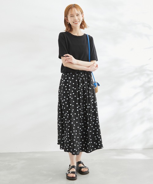 ROPE' PICNIC(ロペピクニック)の「【WEB限定】着丈が選べる/アソート柄ドッキングワンピース(ワンピース・レディース・ブラック系その他3/ブラウン/ブラック系その他/スミクロ・38/T38)」の9枚目の写真