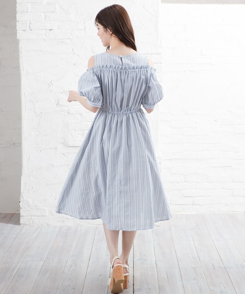 Honeys(ハニーズ)の「肩開きワンピース(ワンピース・レディース・ネイビー系/ラベンダー/ホワイト・S/L/LL/M)」の18枚目の写真