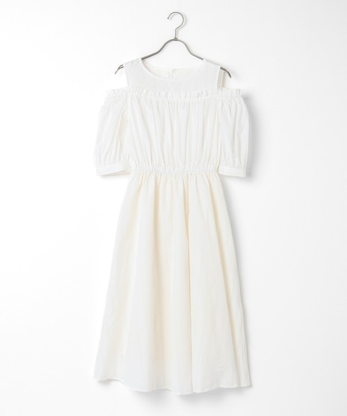 Honeys(ハニーズ)の「肩開きワンピース(ワンピース・レディース・ネイビー系/ラベンダー/ホワイト・S/L/LL/M)」の5枚目の写真