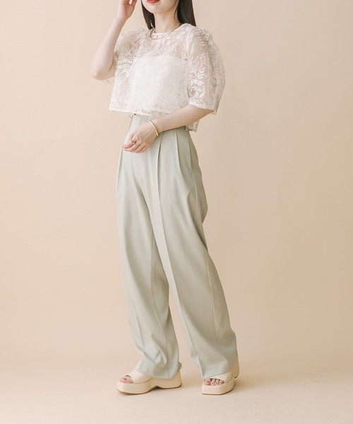 mline（エムライン）の「[mline]刺繍オーガンジーブラウス（シャツ/ブラウス・レディース・オフホワイト/ブルー/アイボリー・FREE）」の11枚目の写真