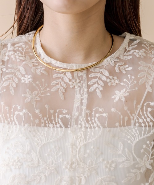 mline（エムライン）の「[mline]刺繍オーガンジーブラウス（シャツ/ブラウス・レディース・オフホワイト/ブルー/アイボリー・FREE）」の16枚目の写真