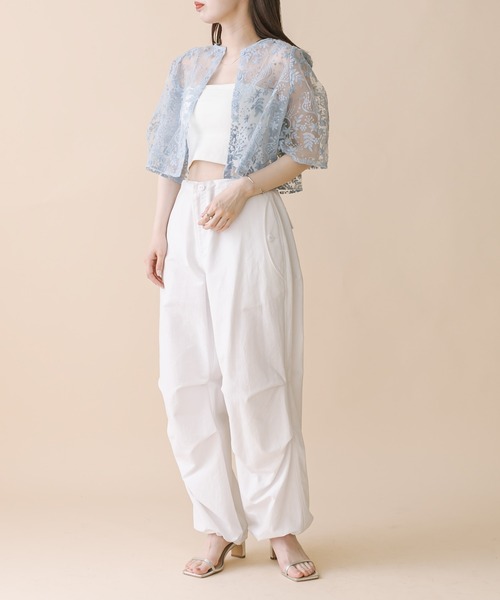 mline（エムライン）の「[mline]刺繍オーガンジーブラウス（シャツ/ブラウス・レディース・オフホワイト/ブルー/アイボリー・FREE）」の22枚目の写真