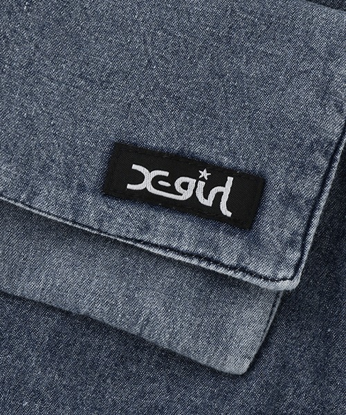 X-girl Stages(エックスガールステージス)の「移動ポケットつきスカート(スカート・キッズ・ラベンダー/ネイビー・140cm/130cm/100cm/120cm/110cm/90cm)」の9枚目の写真