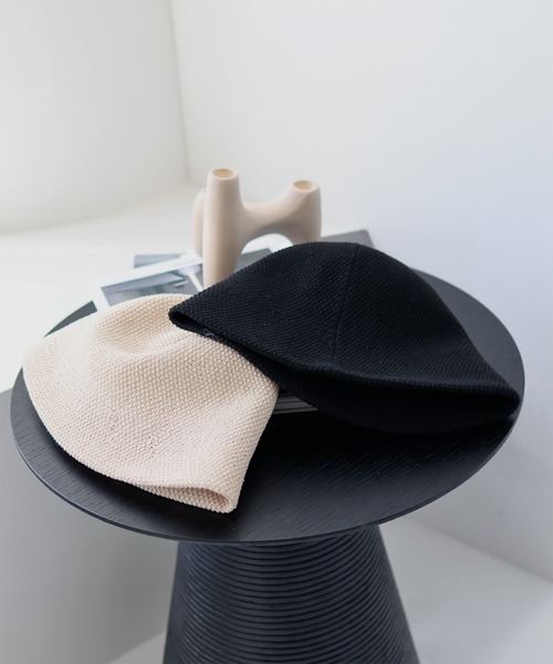 hellam（へラム）の「バケットハット/サーモニットハット（ハット・レディース・アイボリー/ブラック・FREE）」の14枚目の写真