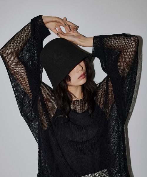 hellam（へラム）の「バケットハット/サーモニットハット（ハット・レディース・アイボリー/ブラック・FREE）」の22枚目の写真