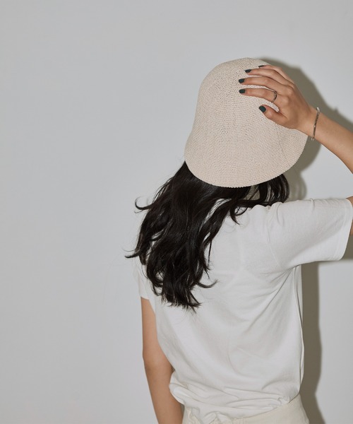 hellam（へラム）の「バケットハット/サーモニットハット（ハット・レディース・アイボリー/ブラック・FREE）」の19枚目の写真