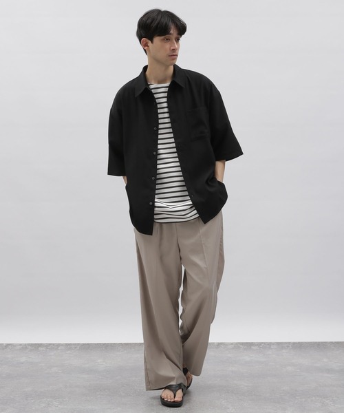 LAKOLE（ラコレ）の「バスクボーダーT/190594（Tシャツ/カットソー・メンズ・ホワイト/グレー/グリーン・MEDIUM/LARGE/X-LARGE）」の8枚目の写真