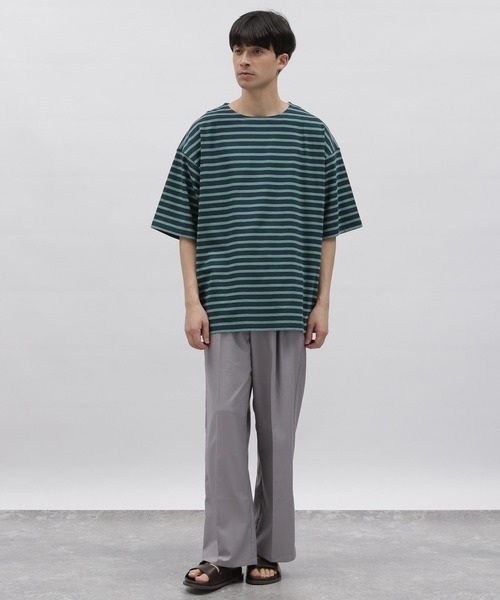 LAKOLE（ラコレ）の「バスクボーダーT/190594（Tシャツ/カットソー・メンズ・ホワイト/グレー/グリーン・MEDIUM/LARGE/X-LARGE）」の14枚目の写真