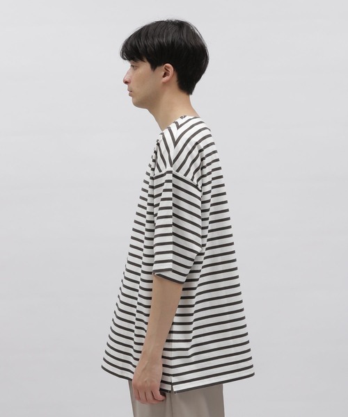 LAKOLE（ラコレ）の「バスクボーダーT/190594（Tシャツ/カットソー・メンズ・ホワイト/グレー/グリーン・MEDIUM/LARGE/X-LARGE）」の12枚目の写真