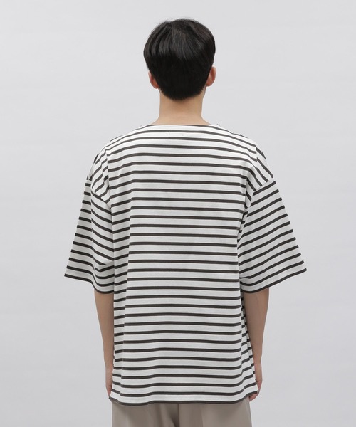 LAKOLE（ラコレ）の「バスクボーダーT/190594（Tシャツ/カットソー・メンズ・ホワイト/グレー/グリーン・MEDIUM/LARGE/X-LARGE）」の16枚目の写真