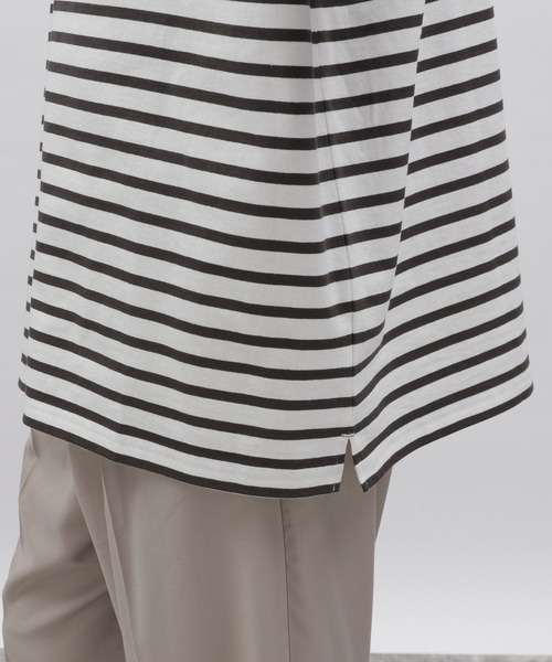 LAKOLE（ラコレ）の「バスクボーダーT/190594（Tシャツ/カットソー・メンズ・ホワイト/グレー/グリーン・MEDIUM/LARGE/X-LARGE）」の9枚目の写真