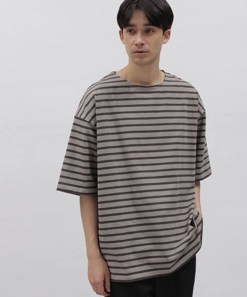 LAKOLE（ラコレ）の「バスクボーダーT/190594（Tシャツ/カットソー・メンズ・ホワイト/グレー/グリーン・MEDIUM/LARGE/X-LARGE）」の21枚目の写真