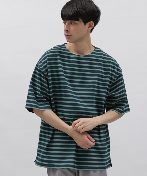 LAKOLE（ラコレ）の「バスクボーダーT/190594（Tシャツ/カットソー・メンズ・ホワイト/グレー/グリーン・MEDIUM/LARGE/X-LARGE）」の22枚目の写真