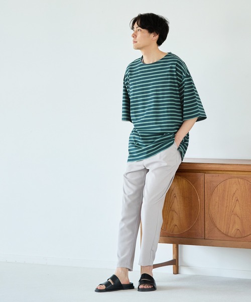 LAKOLE（ラコレ）の「バスクボーダーT/190594（Tシャツ/カットソー・メンズ・ホワイト/グレー/グリーン・MEDIUM/LARGE/X-LARGE）」の19枚目の写真