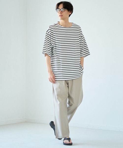 LAKOLE（ラコレ）の「バスクボーダーT/190594（Tシャツ/カットソー・メンズ・ホワイト/グレー/グリーン・MEDIUM/LARGE/X-LARGE）」の17枚目の写真