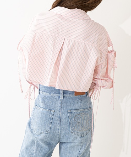 Chico(チコ)の「7分袖肩スリット短丈シャツ(シャツ/ブラウス・レディース・アイボリー/ブルー系その他2/イエロー系その他2/ピンク系その他2・FREE)」の21枚目の写真