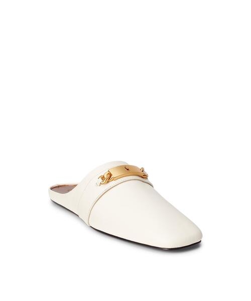 POLO RALPH LAUREN（ポロ ラルフ ローレン）の「Polo ID ラムスキン ミュール（スリッポン・レディース・ホワイト・5.5B/6B/6.5B/7B/7.5B）」の2枚目の写真