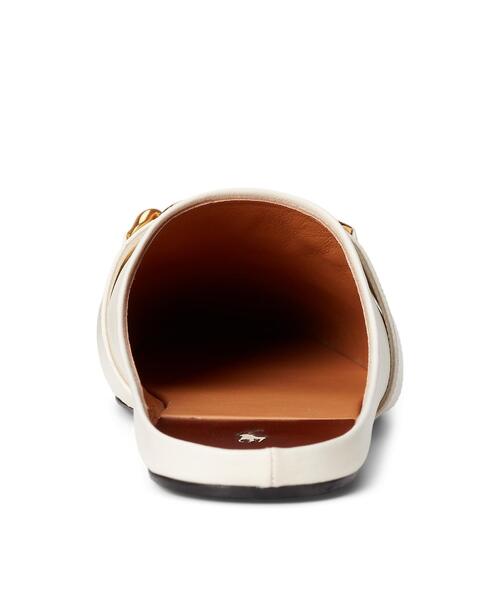 POLO RALPH LAUREN（ポロ ラルフ ローレン）の「Polo ID ラムスキン ミュール（スリッポン・レディース・ホワイト・5.5B/6B/6.5B/7B/7.5B）」の3枚目の写真