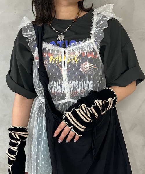 kutir（クティール）の「イーグルデザインビッグTシャツ（Tシャツ/カットソー・レディース・チャコールグレー/オートミール・FREE）」の13枚目の写真