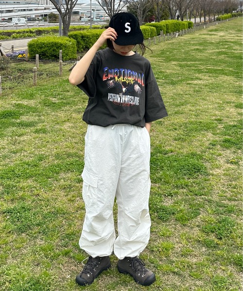 kutir（クティール）の「イーグルデザインビッグTシャツ（Tシャツ/カットソー・レディース・チャコールグレー/オートミール・FREE）」の10枚目の写真