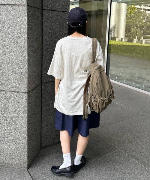 kutir（クティール）の「イーグルデザインビッグTシャツ（Tシャツ/カットソー・レディース・チャコールグレー/オートミール・FREE）」の5枚目の写真