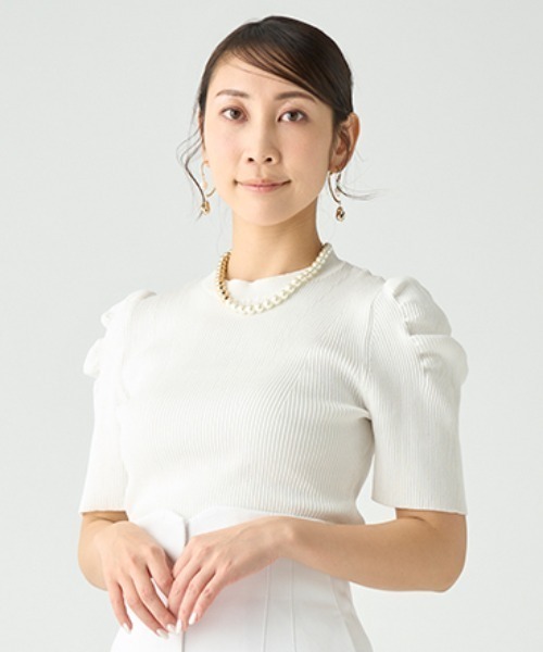 CELFORD（セルフォード）の「ギャザースリーブリブニットプル