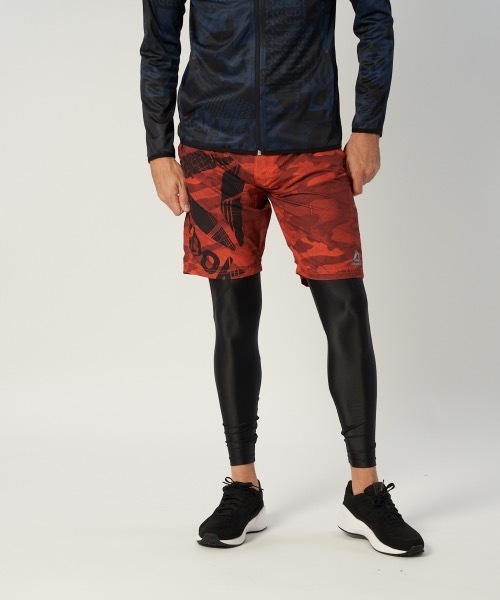 Reebok（リーボック）の「【Reebok:リーボック】ロングレギンス（レギンス/スパッツ・メンズ・ブラック×レッド/ブラック/ブラック×シルバー・MEDIUM/X-LARGE/LARGE/SMALL）」の6枚目の写真