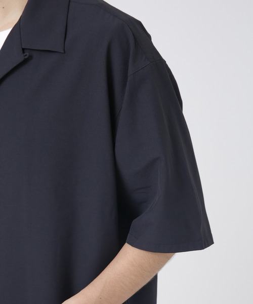 NANO universe（ナノユニバース）の「LB.04/ストレッチワイドオープンカラーシャツ（シャツ/ブラウス・メンズ・ダークグリーン/ブラック/ベージュ/ネイビー・L/M/S）」の7枚目の写真