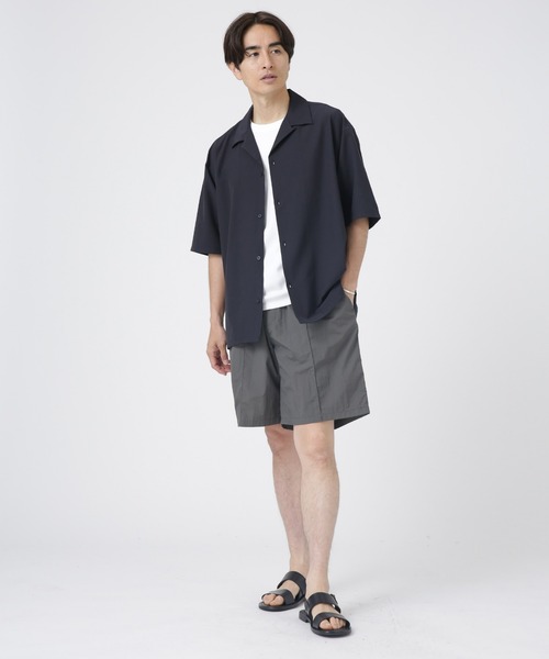 NANO universe（ナノユニバース）の「LB.04/ストレッチワイドオープンカラーシャツ（シャツ/ブラウス・メンズ・ダークグリーン/ブラック/ベージュ/ネイビー・L/M/S）」の16枚目の写真