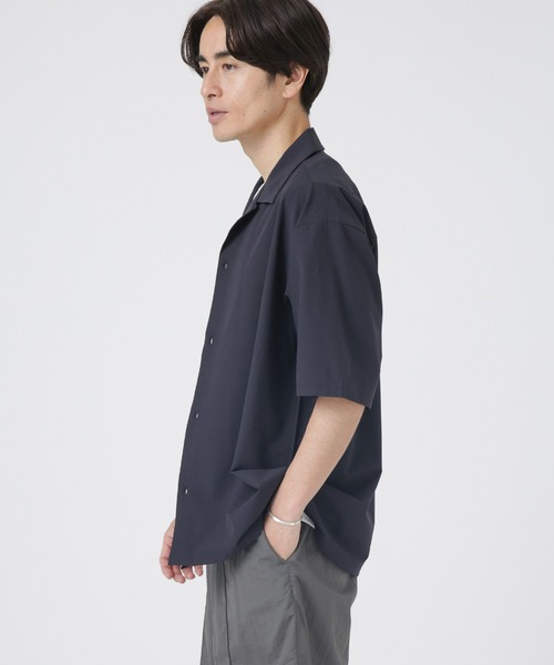 NANO universe（ナノユニバース）の「LB.04/ストレッチワイドオープンカラーシャツ（シャツ/ブラウス・メンズ・ダークグリーン/ブラック/ベージュ/ネイビー・L/M/S）」の19枚目の写真