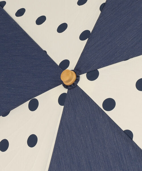 Afternoon Tea（アフタヌーンティー）の「ドット晴雨兼用折りたたみ傘 日傘（折りたたみ傘・レディース・ネイビー・ONE SIZE）」の4枚目の写真