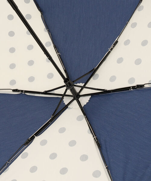 Afternoon Tea（アフタヌーンティー）の「ドット晴雨兼用折りたたみ傘 日傘（折りたたみ傘・レディース・ネイビー・ONE SIZE）」の6枚目の写真