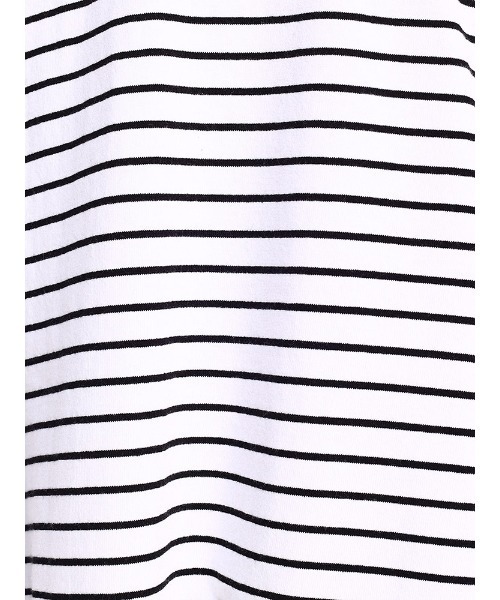 FIRST DOWN（ファーストダウン）の「ボーダー オーバーサイズ ユニセックス Tシャツ（Tシャツ/カットソー・メンズ・ホワイト×ブラック/ブラウン/イエロー・L/M/LL）」の13枚目の写真