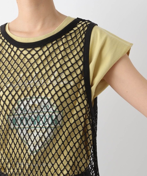 LEPSIM（レプシィム）の「フィッシュネットレイヤーワンピース　199313（ワンピース・レディース・ベージュ/ブラック・FREE）」の10枚目の写真