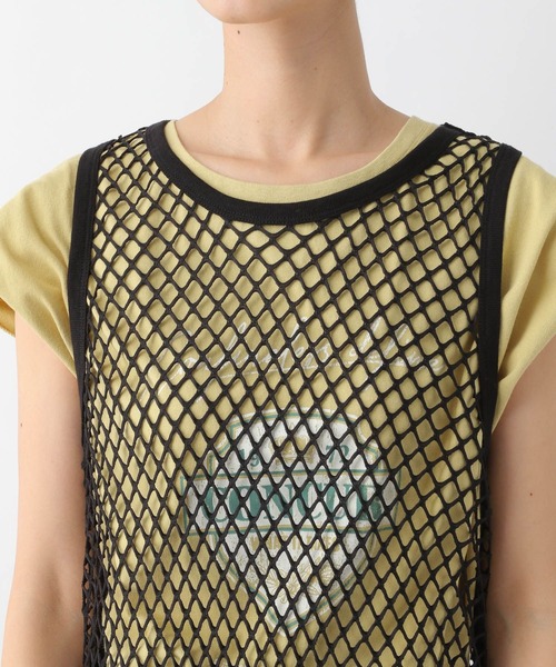LEPSIM（レプシィム）の「フィッシュネットレイヤーワンピース　199313（ワンピース・レディース・ベージュ/ブラック・FREE）」の9枚目の写真