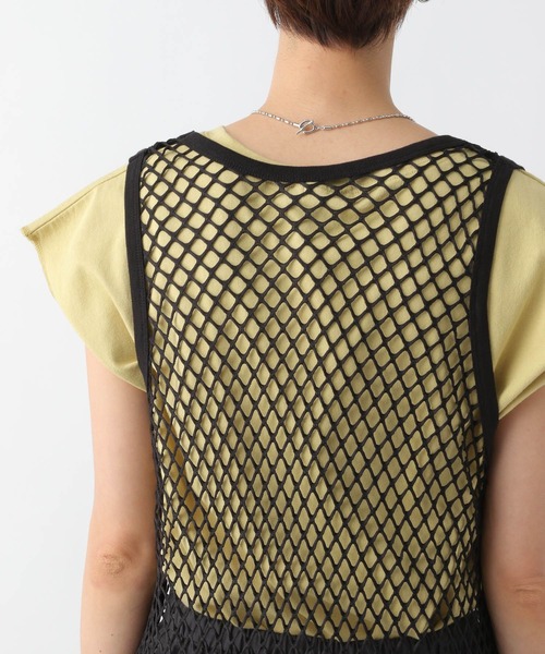 LEPSIM（レプシィム）の「フィッシュネットレイヤーワンピース　199313（ワンピース・レディース・ベージュ/ブラック・FREE）」の12枚目の写真