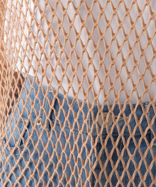 LEPSIM（レプシィム）の「フィッシュネットレイヤーワンピース　199313（ワンピース・レディース・ベージュ/ブラック・FREE）」の14枚目の写真