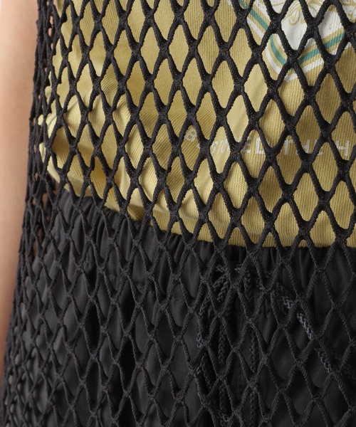 LEPSIM（レプシィム）の「フィッシュネットレイヤーワンピース　199313（ワンピース・レディース・ベージュ/ブラック・FREE）」の13枚目の写真