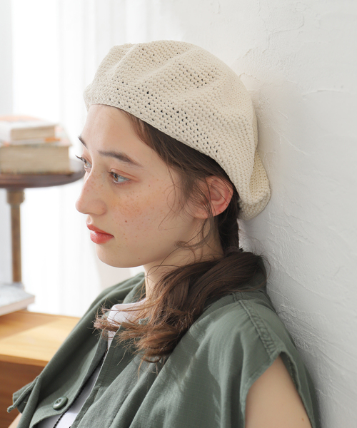 JOURNAL STANDARD（ジャーナルスタンダード）の「別注【DEL SOL/デルソル】el mare Guatemala Tam：帽子（ハンチング/ベレー帽・レディース・ホワイト/ブラック/ブルー・FREE）」の8枚目の写真