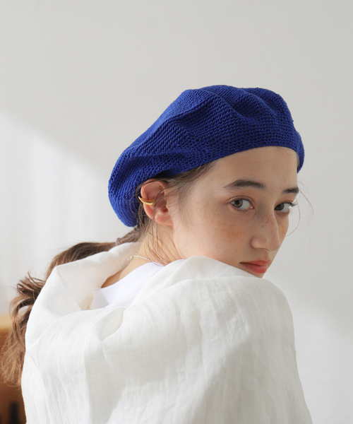 JOURNAL STANDARD（ジャーナルスタンダード）の「別注【DEL SOL/デルソル】el mare Guatemala Tam：帽子（ハンチング/ベレー帽・レディース・ホワイト/ブラック/ブルー・FREE）」の10枚目の写真