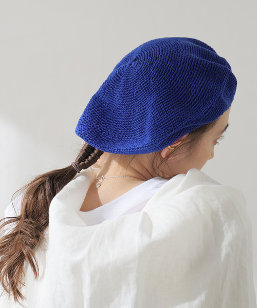 JOURNAL STANDARD（ジャーナルスタンダード）の「別注【DEL SOL/デルソル】el mare Guatemala Tam：帽子（ハンチング/ベレー帽・レディース・ホワイト/ブラック/ブルー・FREE）」の11枚目の写真