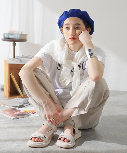 JOURNAL STANDARD（ジャーナルスタンダード）の「別注【DEL SOL/デルソル】el mare Guatemala Tam：帽子（ハンチング/ベレー帽・レディース・ホワイト/ブラック/ブルー・FREE）」の12枚目の写真