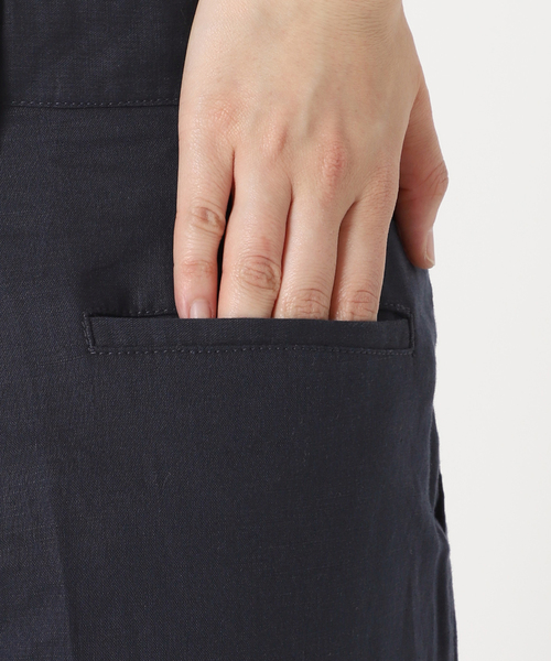 JOURNAL STANDARD relume（ジャーナルスタンダード　レリューム）の「リネンコットンタックスラックス（スラックス・レディース・ライトグリーン/アイボリー/ネイビー・38/36）」の8枚目の写真