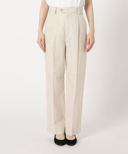 JOURNAL STANDARD relume（ジャーナルスタンダード　レリューム）の「リネンコットンタックスラックス（スラックス・レディース・ライトグリーン/アイボリー/ネイビー・38/36）」の20枚目の写真