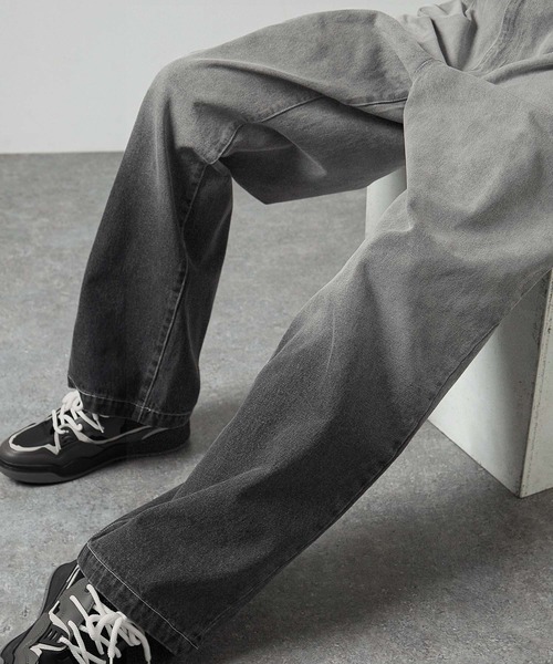 [送料込] gradation grey wide denim Alfred Alex（アルフレッドアレックス）の「【Alfred Alex
