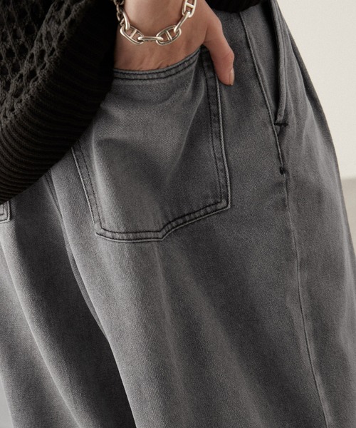 Alfred Alex（アルフレッドアレックス）の「【Alfred Alex】gradation wide straight denim pants / グラデーションワイドストレートデニムパンツ（デニムパンツ・メンズ・サックスブルー/グレー/ブラック/オリーブ/ライトグレー・S/M/L）」の19枚目の写真